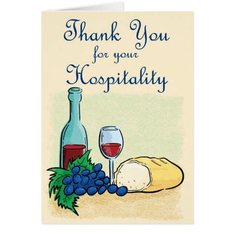 Thank You for your Hospitality Card | Zazzle