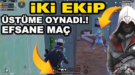 İKİ EKİP ÜSTÜME OYNADI EFSANE MAÇ PUGB MOBİLE YouTube