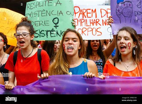 Sao Paulo Sp Manifestacao Contra O Feminicidio