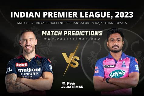 IPL 2023 Match 32 RCB Vs RR Match Prediction Who Will Win Todays