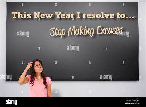 Composite Image Of Pretty Brunette Thinking Stock Photo Alamy