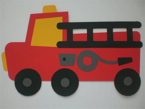 Items similar to Fire Truck Die Cut -4 (FOUR) on Etsy