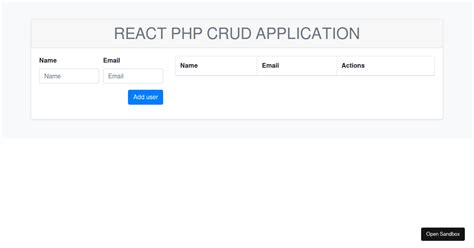 React Php Crud Codesandbox