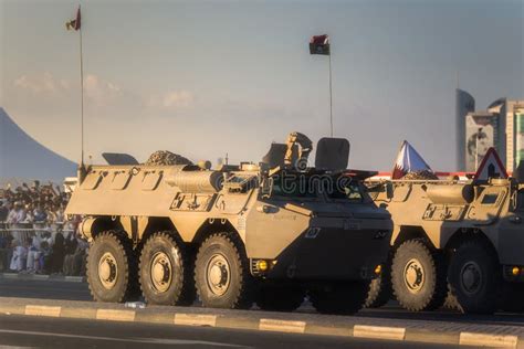 Perform Of Military And Civil Vehicles On Qatar National Day Parade