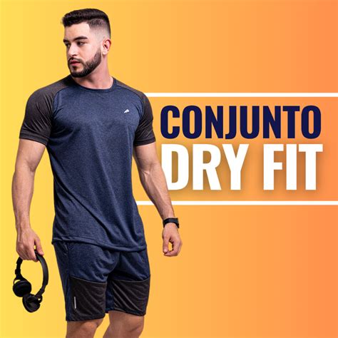 Conjunto Masculino DryFit Camiseta Masculina Short Academia Camisa