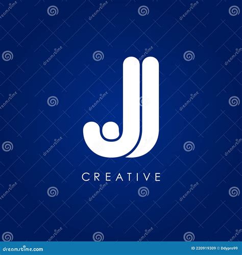 Double `jj` Logo The Design Consists Of Only One Continuous Line That