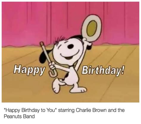 Happy Birthday To You Starring Charlie Brown And The Peanuts Band Snoopy Birthday Singing