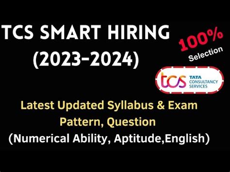 Tcs Smart Hiring Updated Syllabus Exam Pattern Selection Process