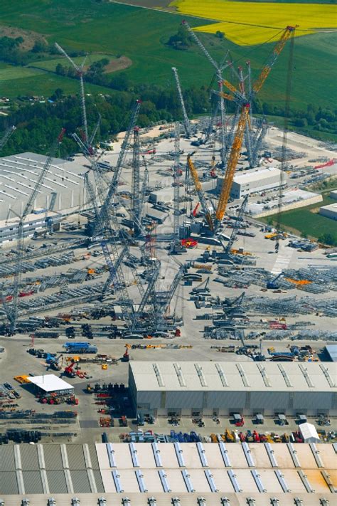 Ehingen Donau Aus Der Vogelperspektive Werksgel Nde Der Der Liebherr