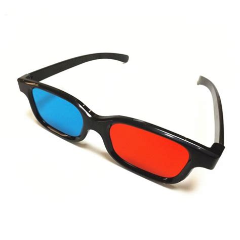 2pcs 3d Glasses Universal 3d Black Frame Red Blue Vicedeal