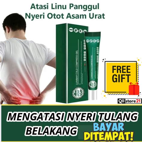 Jual Lumbar Cold Compress Gel Original Terapi Pinggang Cream Herbal