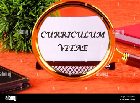 Education, acronym text concept. Curriculum Vitae is a short written