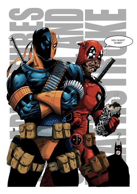 Deathstroke Vs Deadpool Drawings