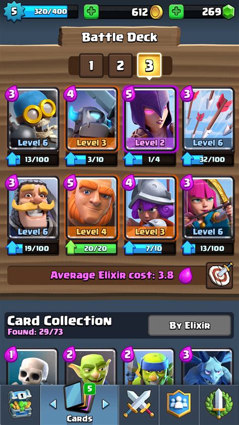 Deck Training Area To Arena 5 F2P Deck R ClashRoyale