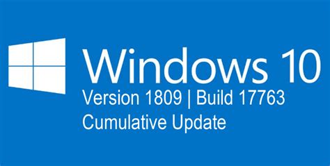 Cumulative Update For Windows Version Os Build