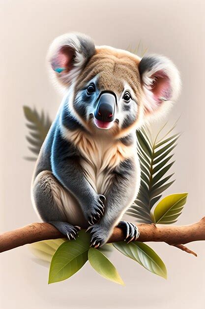 Premium Photo | Cute koala isolated on white background