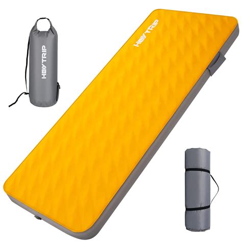 Heytrip 4 Inch Thick Self Inflating Sleeping Pad For Camping With 95 R