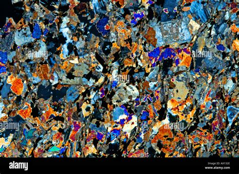 Rock Thin Section Showing Minerals Fotografías E Imágenes De Alta