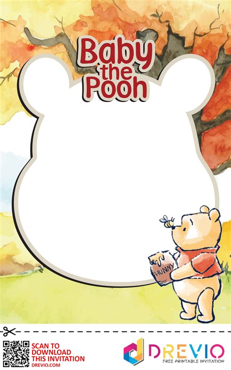 Winnie The Pooh Baby Shower Invitations Templates