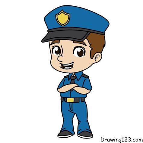 Drawing Police Step 11