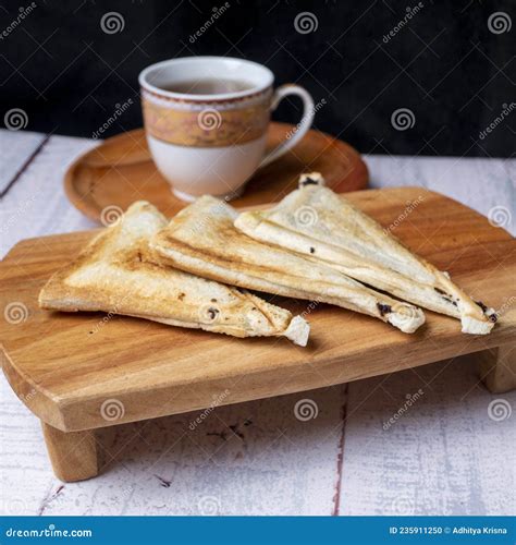 Roti Bakar Or Toast Bread Is A Baked Indonesian Sandwich Stock Photo