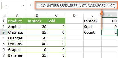 Excel Countifs And Countif With Multiple And Or Criteria Formula 19200 ...