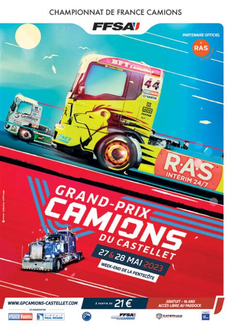 Affiche Officielle Du Grand Prix Camions Du Castellet