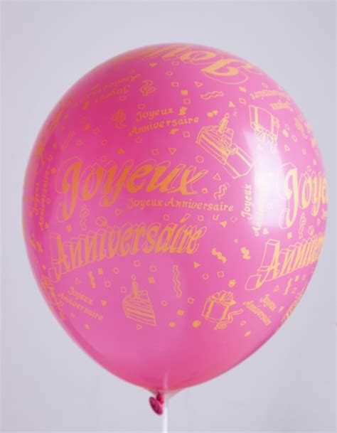 Ballons 12 Imprimé TOT Joyeux Anniversaire Sachet de 100