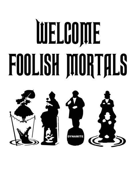 Welcome Foolish Mortals Haunted Mansion SVG PNG DXF File Etsy