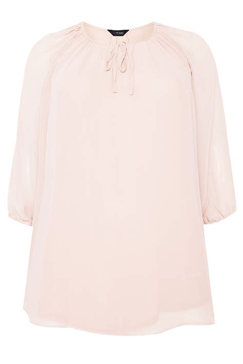 Size Up Light Pink Chiffon Gypsy Blouse Sizes 16 To 36 Yours Clothing