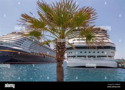 Nassau Bahamas May 14 2019 Disney Dream And Carnival Sunrise