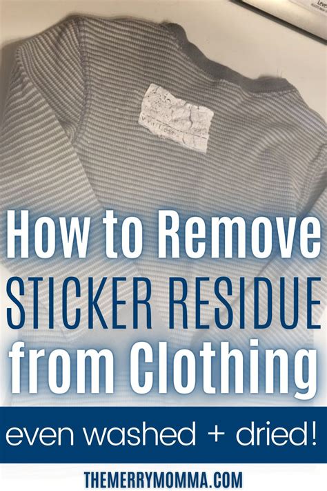 How To Remove Sticker Residue From Clothes {in 30 Seconds Or Less