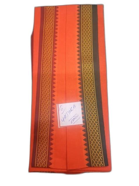 Saffron Plain Orange Cotton Gamcha Rectangle Size 2 M At Rs 75 Piece