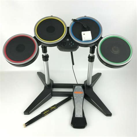 Rock Band Wireless Drums Wii, Comes Foot Pedal, Sticks, And Dongle ...