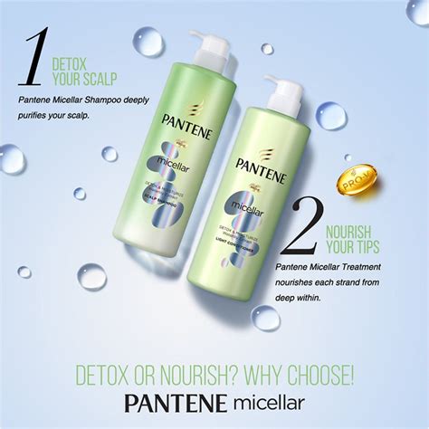 Pantene Detox Moisturize Micellar Shampoo And Conditioner Ml