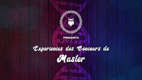 Experience Master 3 Externe Acceptée Dans un Master Biotechnologie