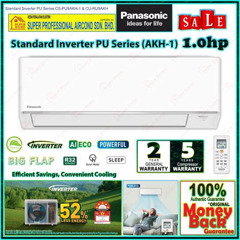 SAVE4 0 Panasonic 1 0hp Inverter Air Conditioner CS PU9AKH 1 R32