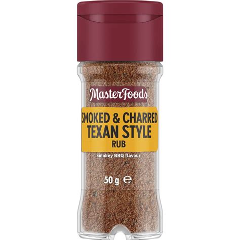 Masterfoods Smoked Charred Texan Style Rub Smokey BBQ Seasoning 50g