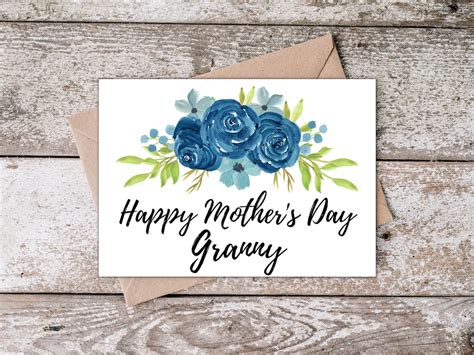 Printable Mothers Day Card For Granny Happy Mothers Day Granny Mothers Day Card For Grandma