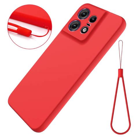 Buy Liquid Silicone Case Motorola Edge 50 Pro Red CaseOnline