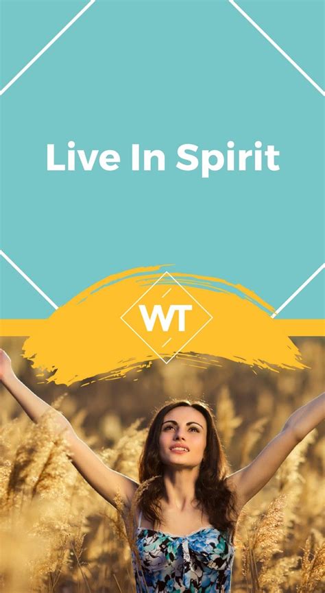 Live In Spirit | WisdomTimes