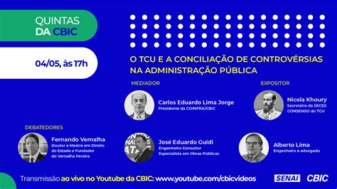 A live Quintas da CBIC está de volta CBIC Câmara Brasileira da