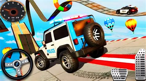 Us Police Prado Mega Ramp Car Racing Stunts Android Gameplay Youtube