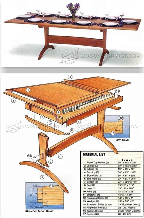 Dining Room Table Plans Furniture Plans And Projects Woodarchivist