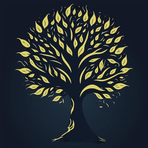 Beautiful Tree Vector Art Premium Ai Generated Vector