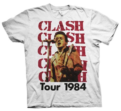 The Clash 1984 T Shirt Rare Rock N Roll Tour T Shirts