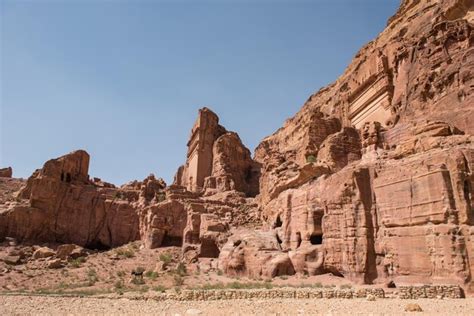 Premium Photo View Of Ancient Abandoned Rock City Of Petra Unesco