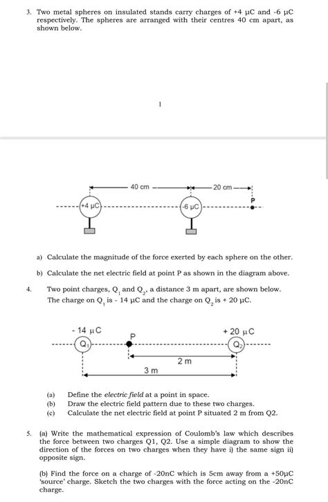 Solved Two Equally Charged Pith Balls Are At A Distance R3