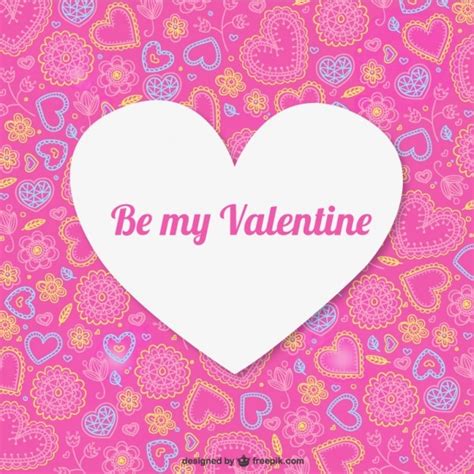 Free Vector | Be my valentine card