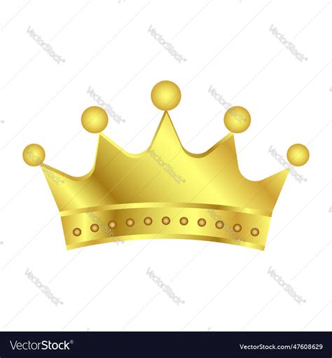 Golden King And Queen Crown Icon Royals Princes Vector Image